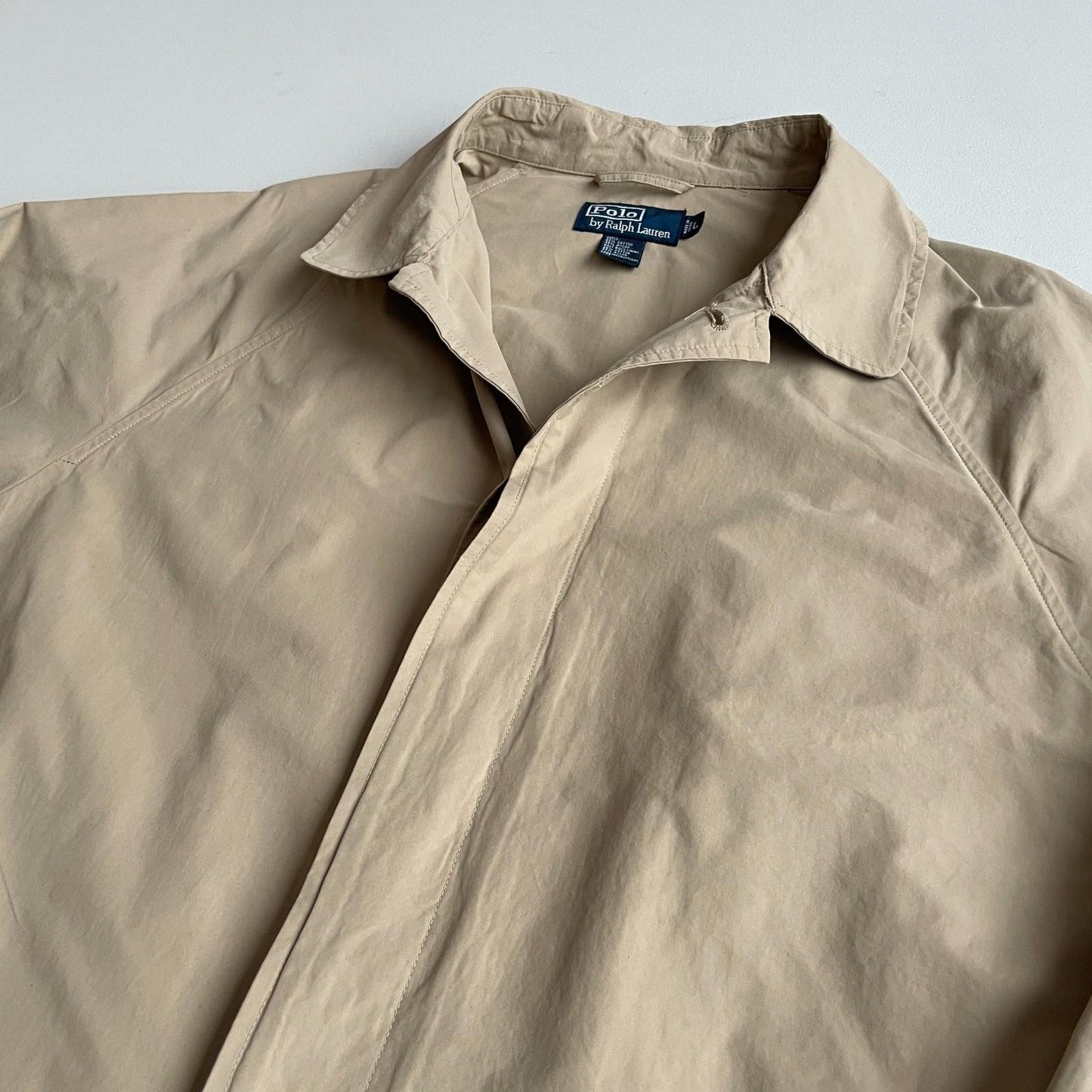 Polo Ralph Lauren (L) Cotton/Nylon Raglan Balmacaan Unlined Car Coat