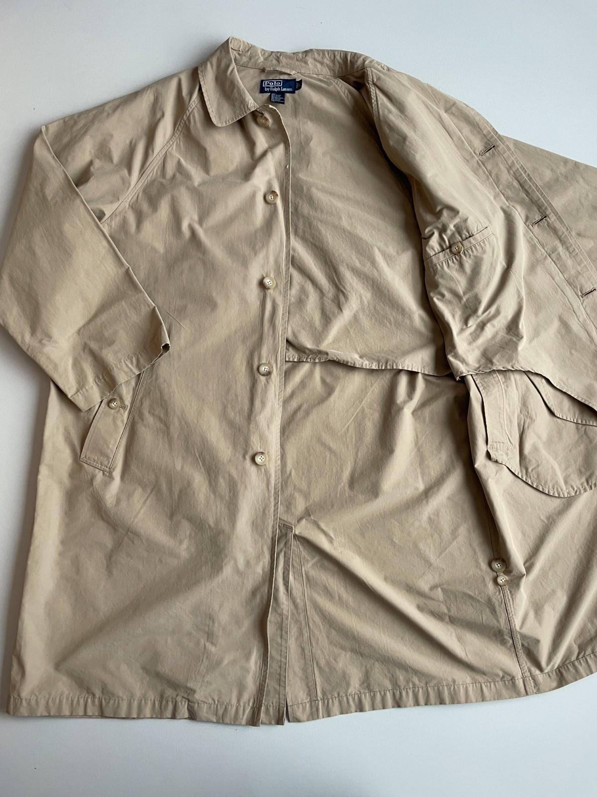 Polo Ralph Lauren (L) Cotton/Nylon Raglan Balmacaan Unlined Car Coat