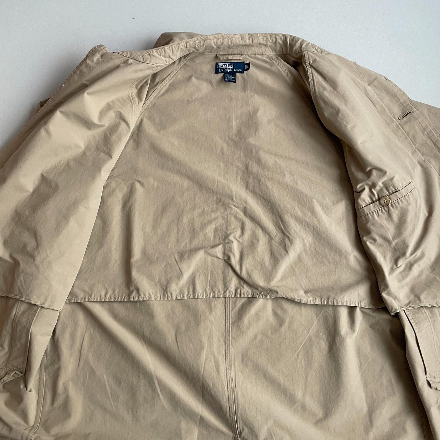 Polo Ralph Lauren (L) Cotton/Nylon Raglan Balmacaan Unlined Car Coat