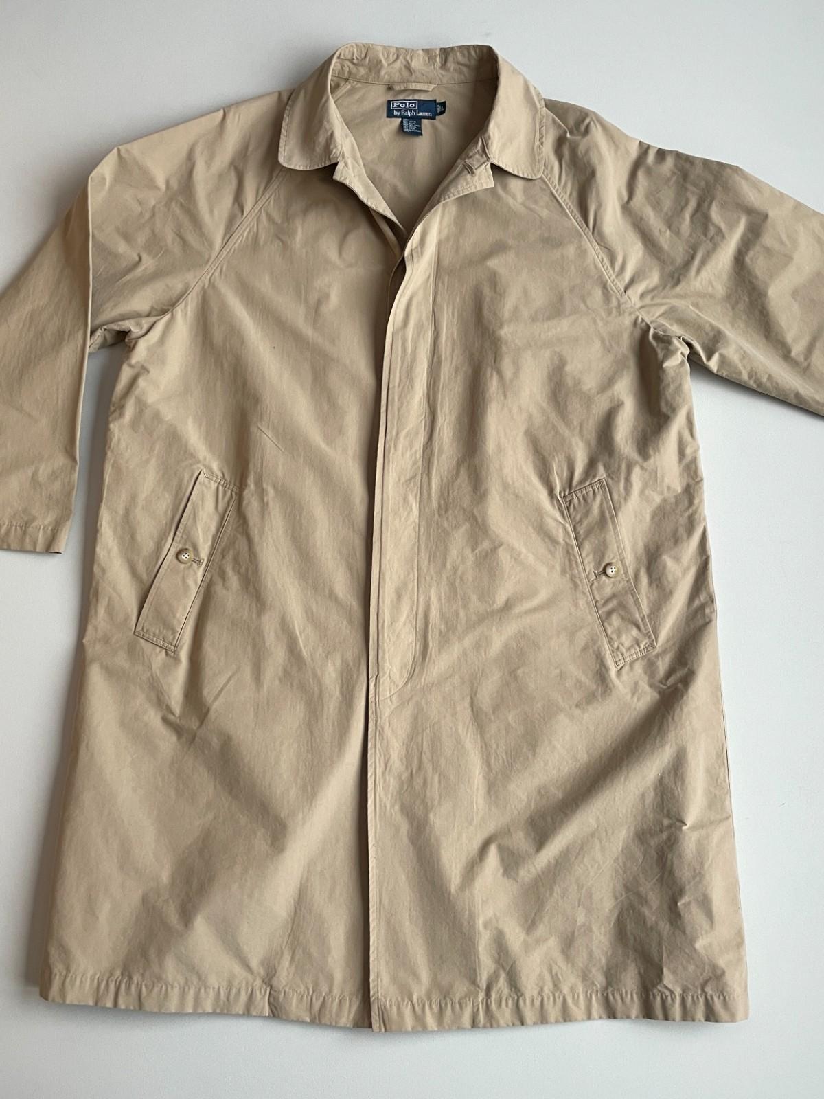 Polo Ralph Lauren (L) Cotton/Nylon Raglan Balmacaan Unlined Car Coat