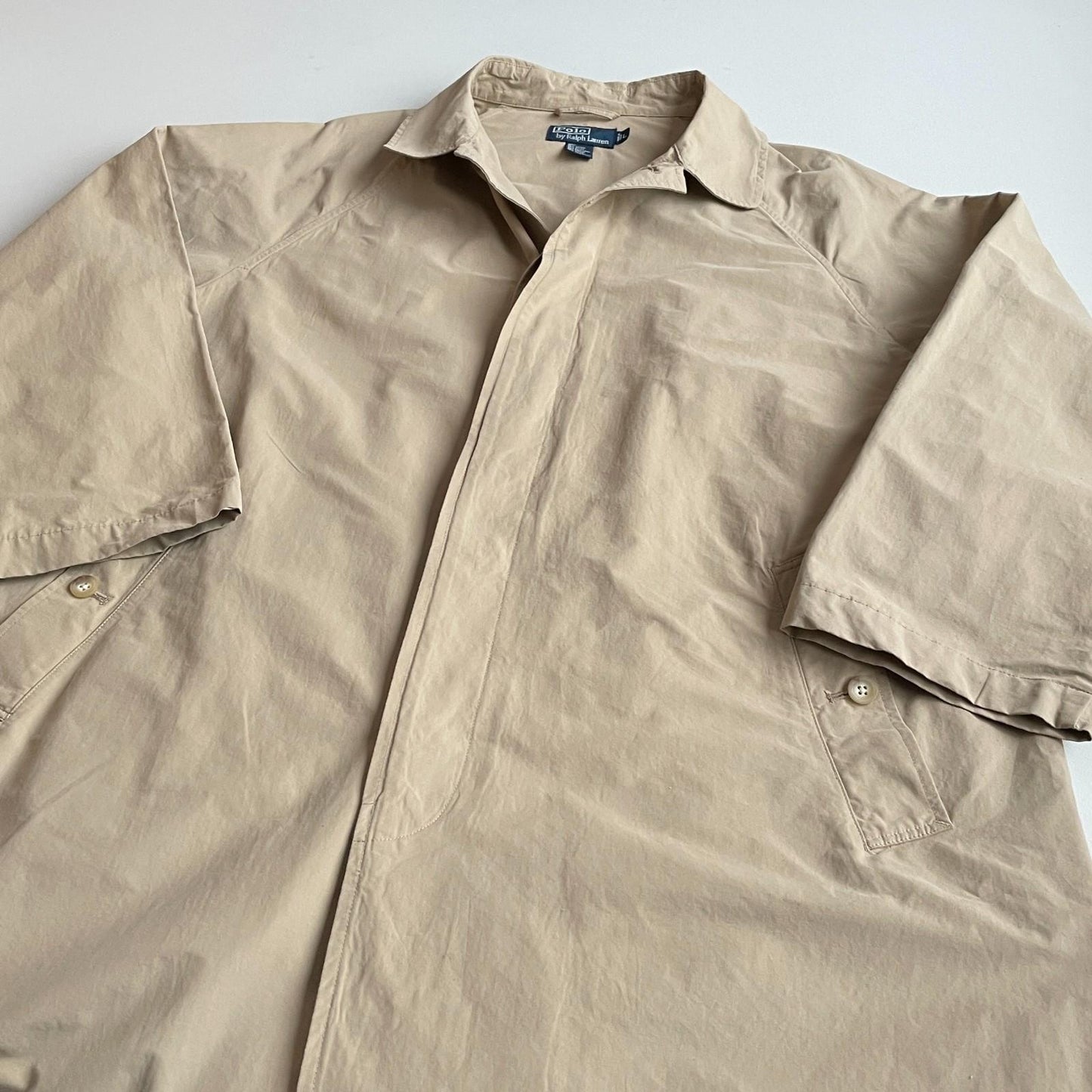 Polo Ralph Lauren (L) Cotton/Nylon Raglan Balmacaan Unlined Car Coat