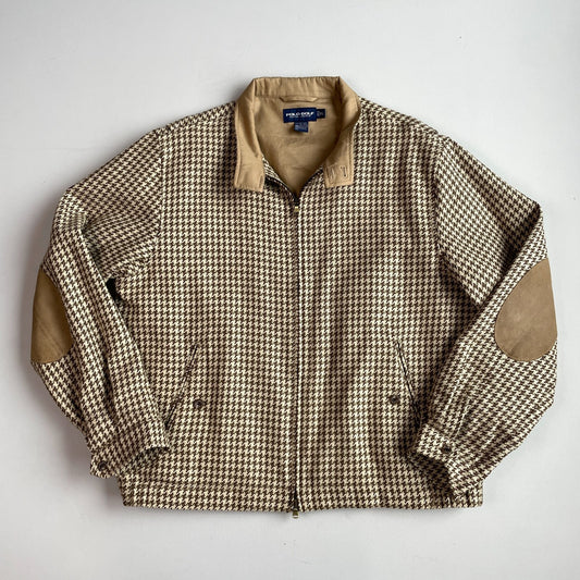 Ralph Lauren Polo Golf  (XL) Linen/Cotton Houndstooth Harrington Zip Jacket