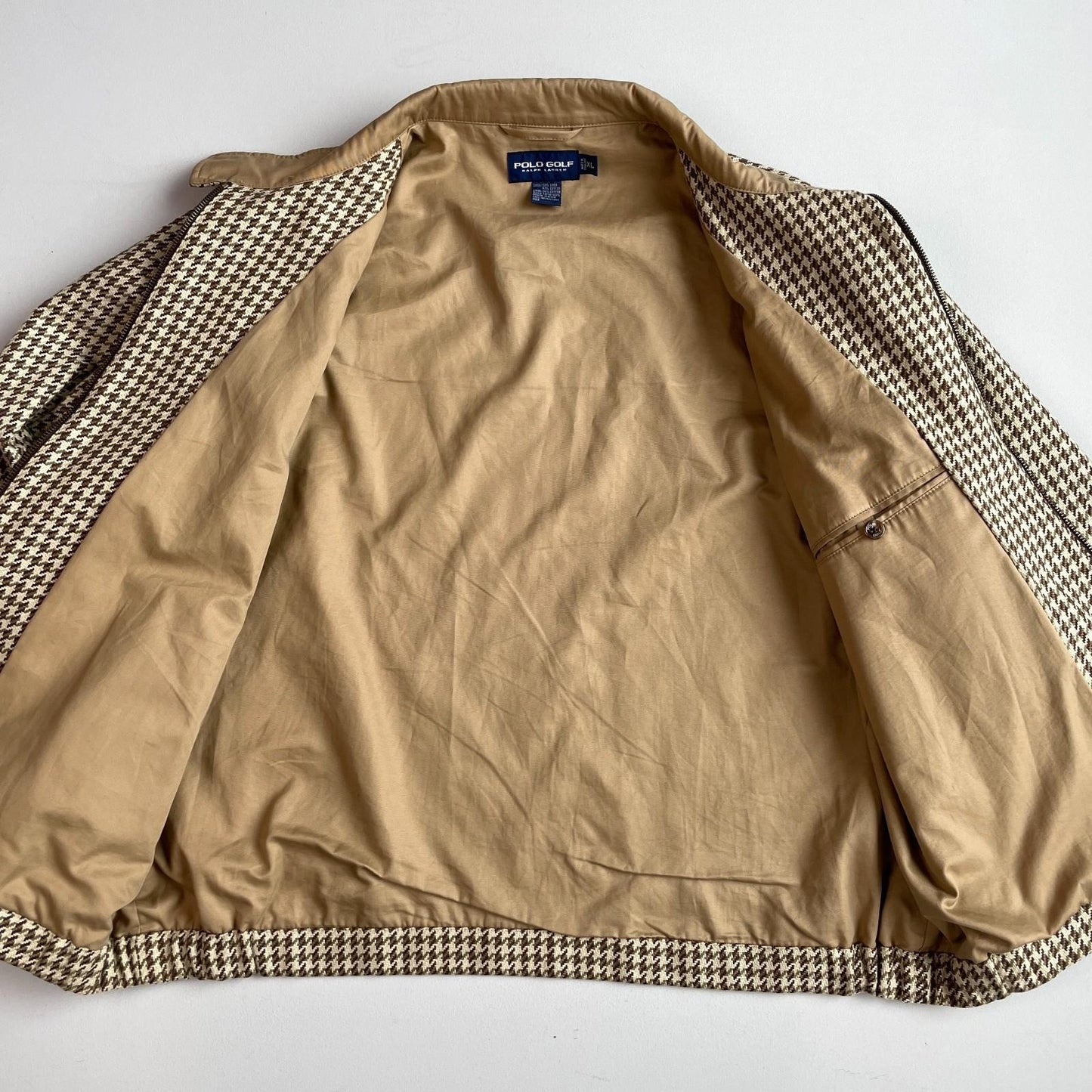 Ralph Lauren Polo Golf  (XL) Linen/Cotton Houndstooth Harrington Zip Jacket