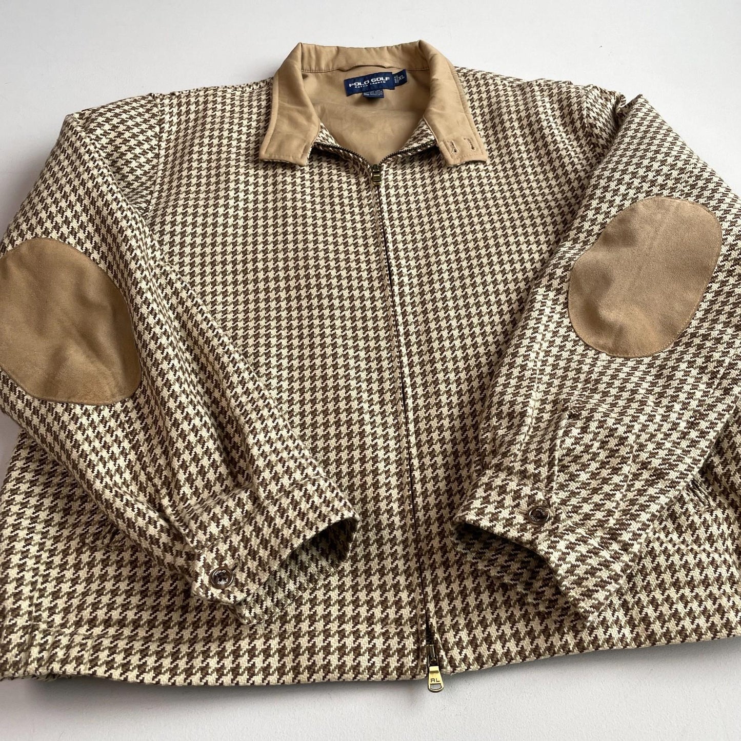 Ralph Lauren Polo Golf  (XL) Linen/Cotton Houndstooth Harrington Zip Jacket