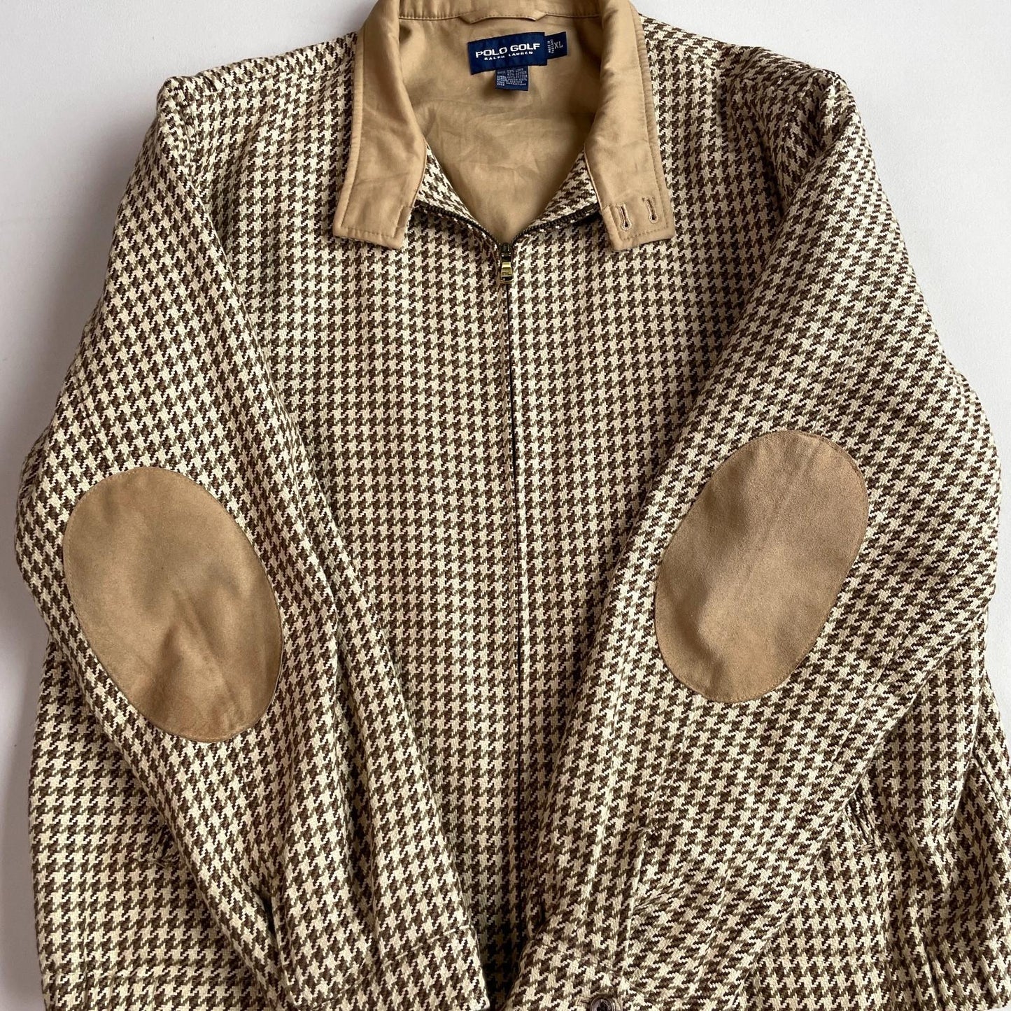 Ralph Lauren Polo Golf  (XL) Linen/Cotton Houndstooth Harrington Zip Jacket