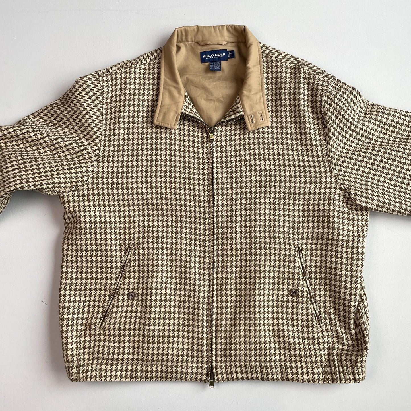 Ralph Lauren Polo Golf  (XL) Linen/Cotton Houndstooth Harrington Zip Jacket