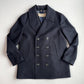 Burberry (XL)  Navy Blue Wool/Cashmere Gray Nova Check Peacoat