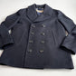 Burberry (XL)  Navy Blue Wool/Cashmere Gray Nova Check Peacoat