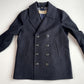 Burberry (XL)  Navy Blue Wool/Cashmere Gray Nova Check Peacoat
