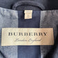 Burberry (XL)  Navy Blue Wool/Cashmere Gray Nova Check Peacoat