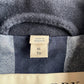 Burberry (XL)  Navy Blue Wool/Cashmere Gray Nova Check Peacoat