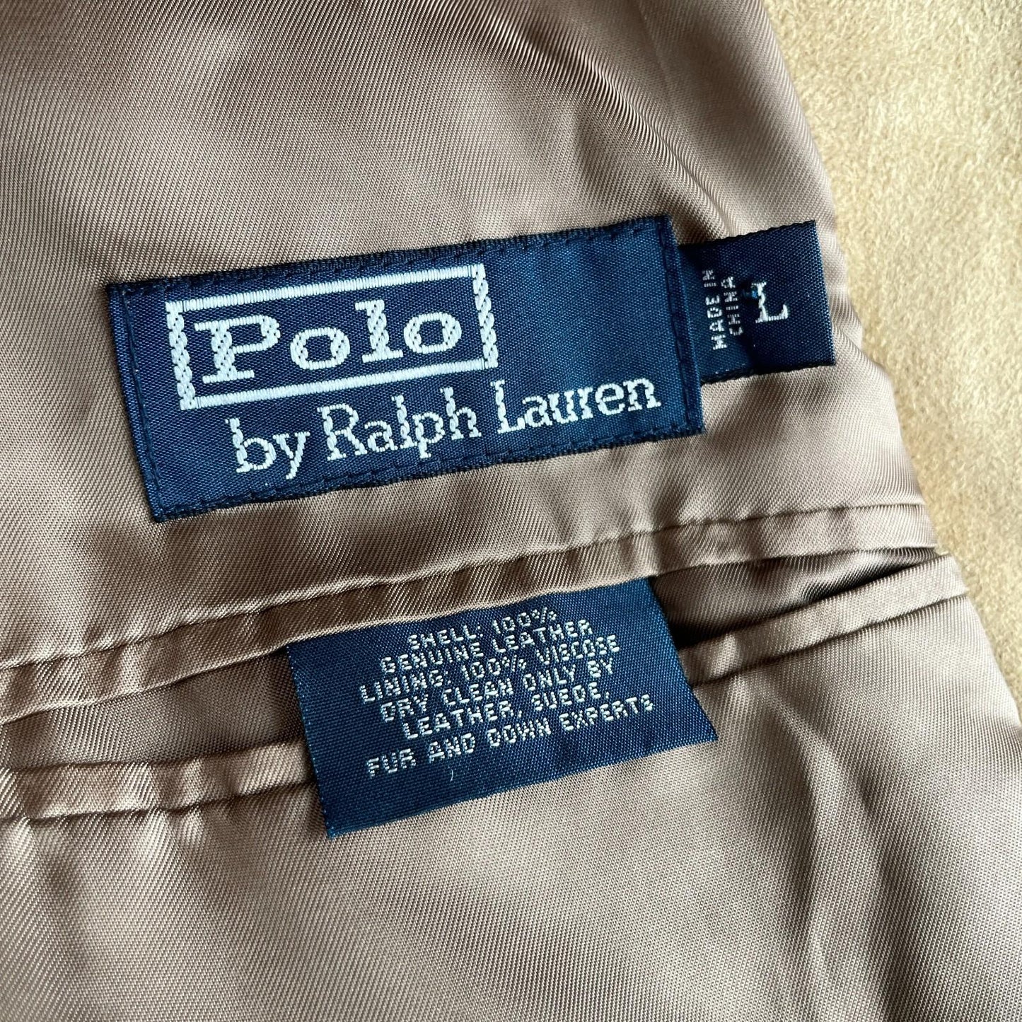 Polo Ralph Lauren (L) Hacking Equestrian Suede Leather Tan Sports Jacket Coat