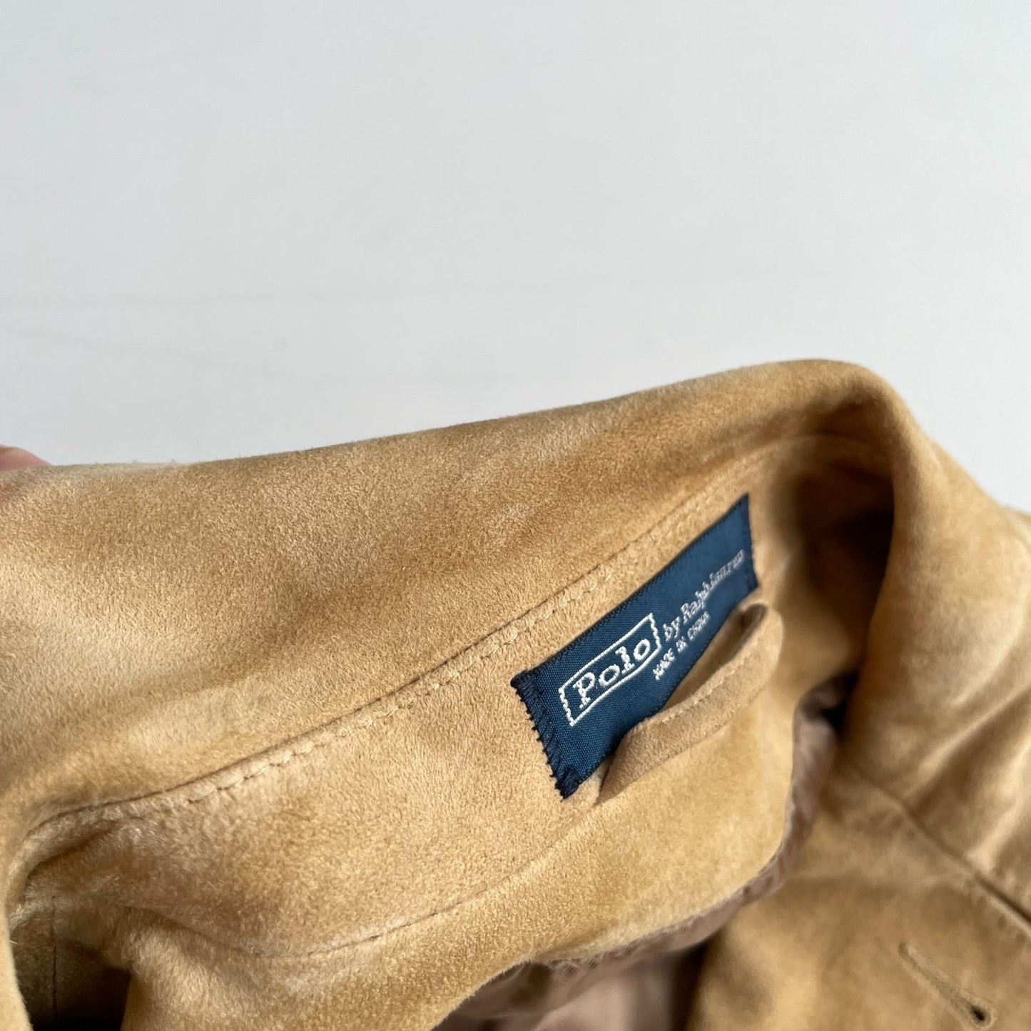 Polo Ralph Lauren (L) Hacking Equestrian Suede Leather Tan Sports Jacket Coat