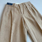 NWT Polo Ralph Lauren (34x34) Linen/Cotton Pleated Camel Slacks Dress Pants