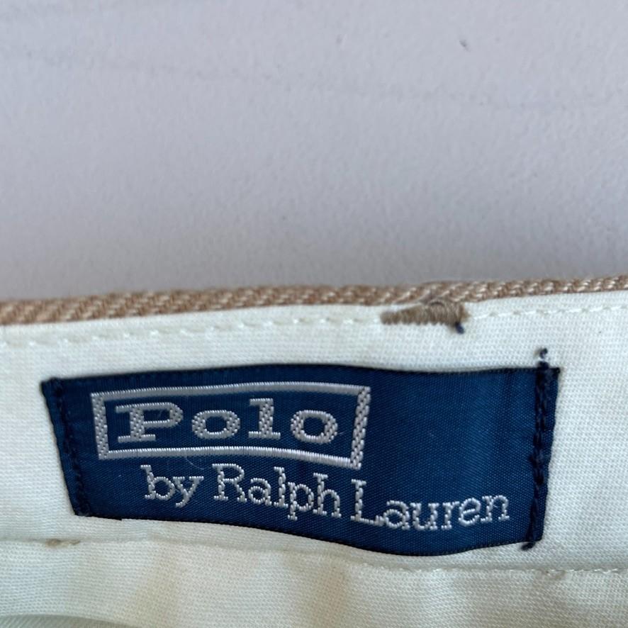 NWT Polo Ralph Lauren (34x34) Linen/Cotton Pleated Camel Slacks Dress Pants