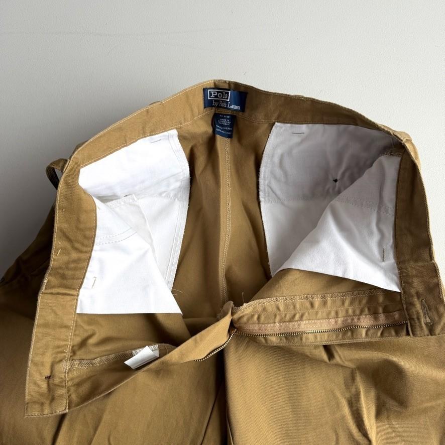 VNTG NWT Polo Ralph Lauren (34x30) British Khaki Pleated Classic Fit Chino Pant