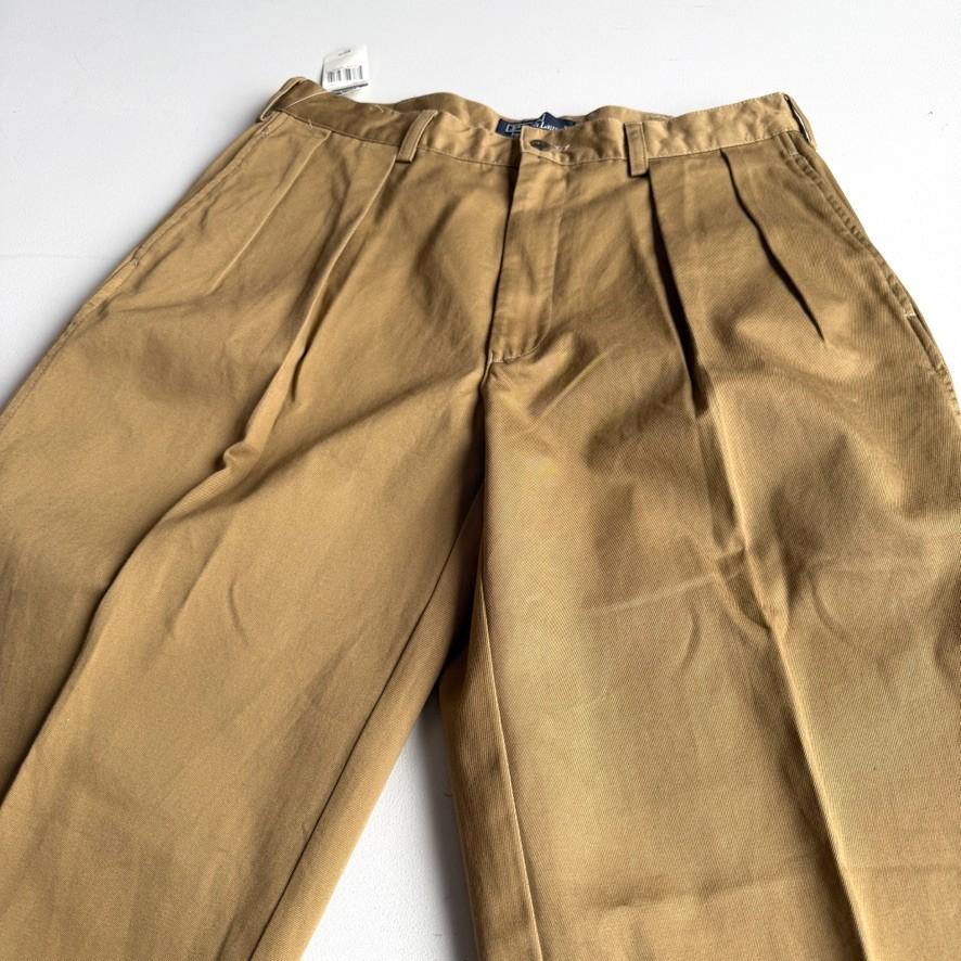 VNTG NWT Polo Ralph Lauren (34x30) British Khaki Pleated Classic Fit Chino Pant