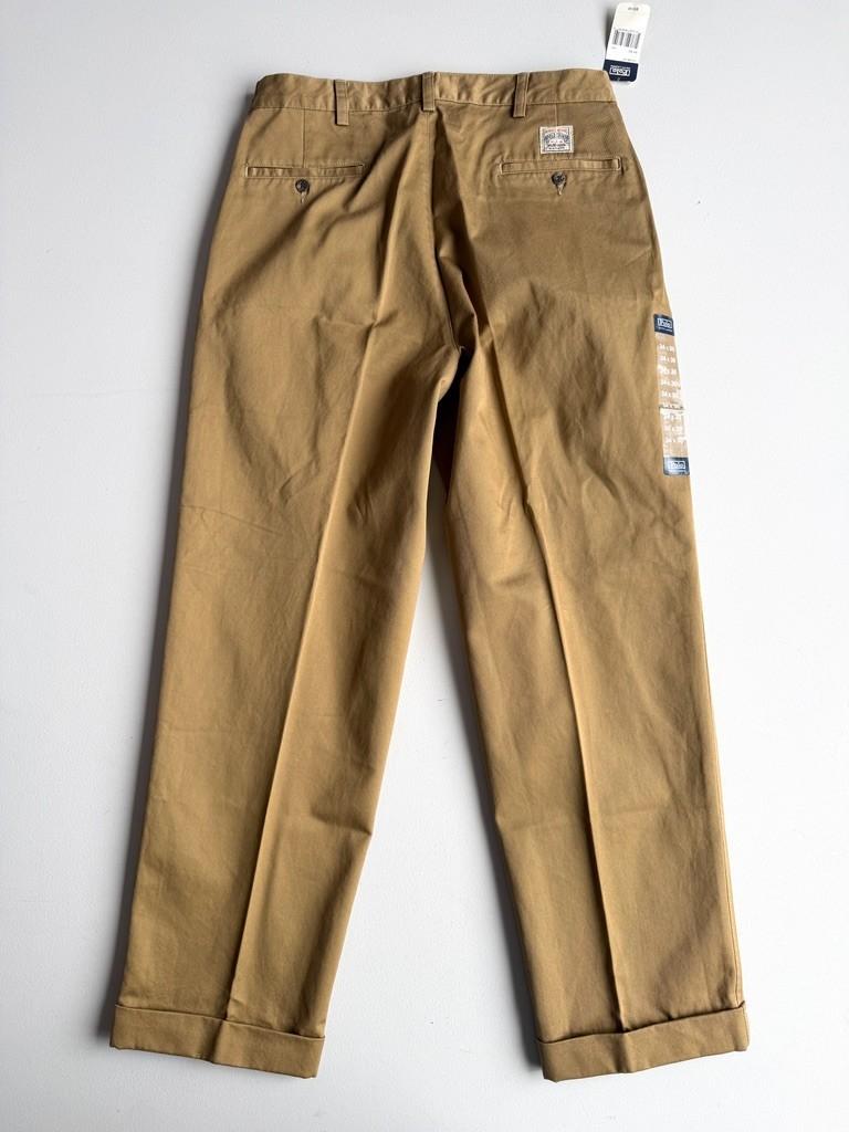 VNTG NWT Polo Ralph Lauren (34x30) British Khaki Pleated Classic Fit Chino Pant