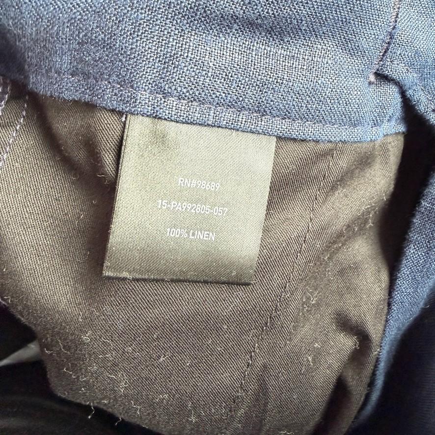 NWT Todd Snyder (31x32) 100% Linen Gurkha Buckled Officer Navy Blue Trouser Pant