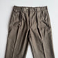VNTG Polo Ralph lauren (34x32) 100% Wool Flannel Pleated Olive Trousers Pants