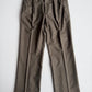 VNTG Polo Ralph lauren (34x32) 100% Wool Flannel Pleated Olive Trousers Pants