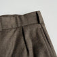 VNTG Polo Ralph lauren (34x32) 100% Wool Flannel Pleated Olive Trousers Pants