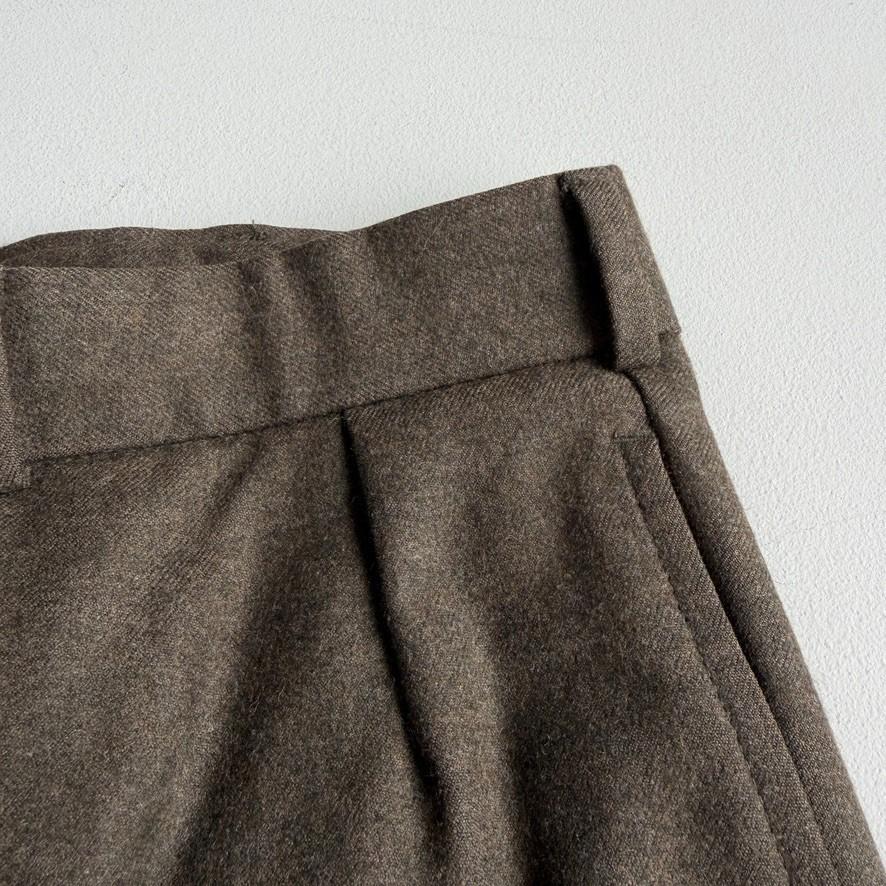 VNTG Polo Ralph lauren (34x32) 100% Wool Flannel Pleated Olive Trousers Pants