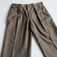 VNTG Polo Ralph lauren (34x32) 100% Wool Flannel Pleated Olive Trousers Pants