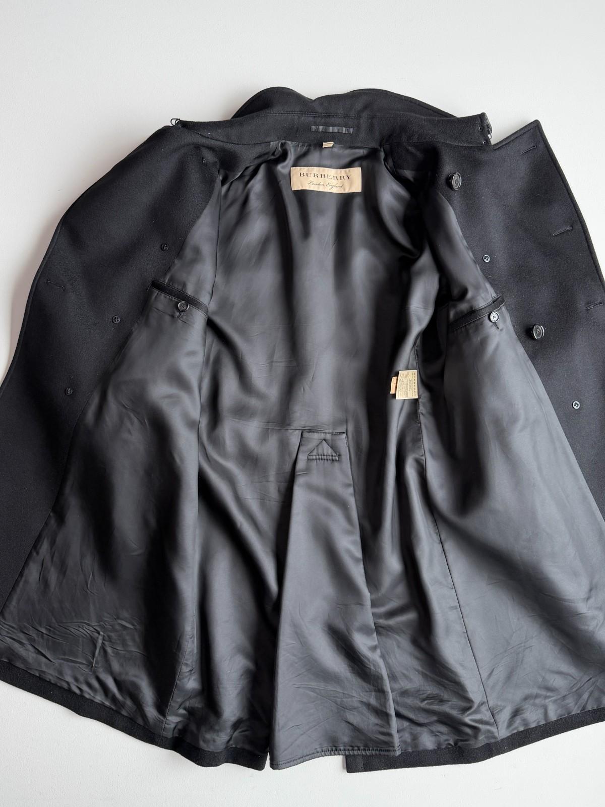 MINT Burberry (54) 100% Cashmere Mid-Length Black Trench Coat