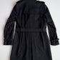 MINT Burberry (54) 100% Cashmere Mid-Length Black Trench Coat