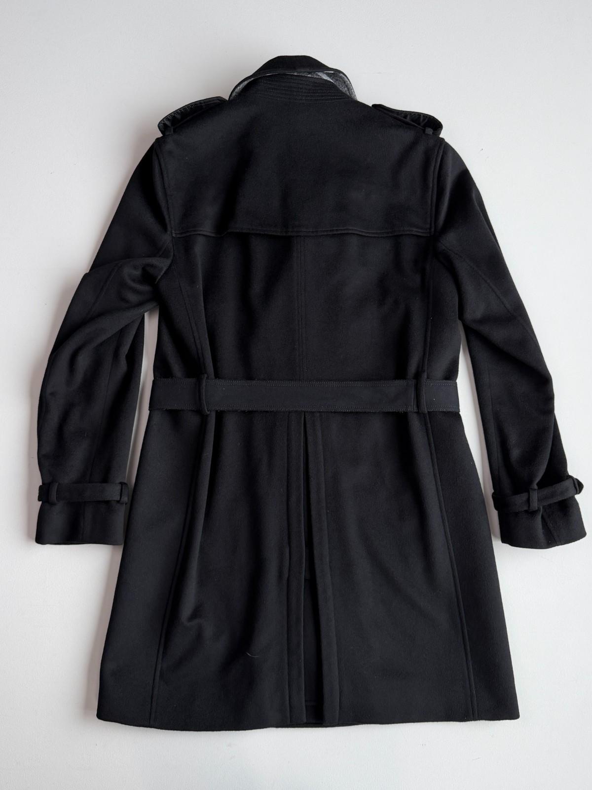 MINT Burberry (54) 100% Cashmere Mid-Length Black Trench Coat