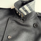 MINT Burberry (54) 100% Cashmere Mid-Length Black Trench Coat