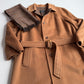 VNTG Canali (48 / 38) Tawny Brown 100% Wool Balmacaan WITH SCARF Over Coat