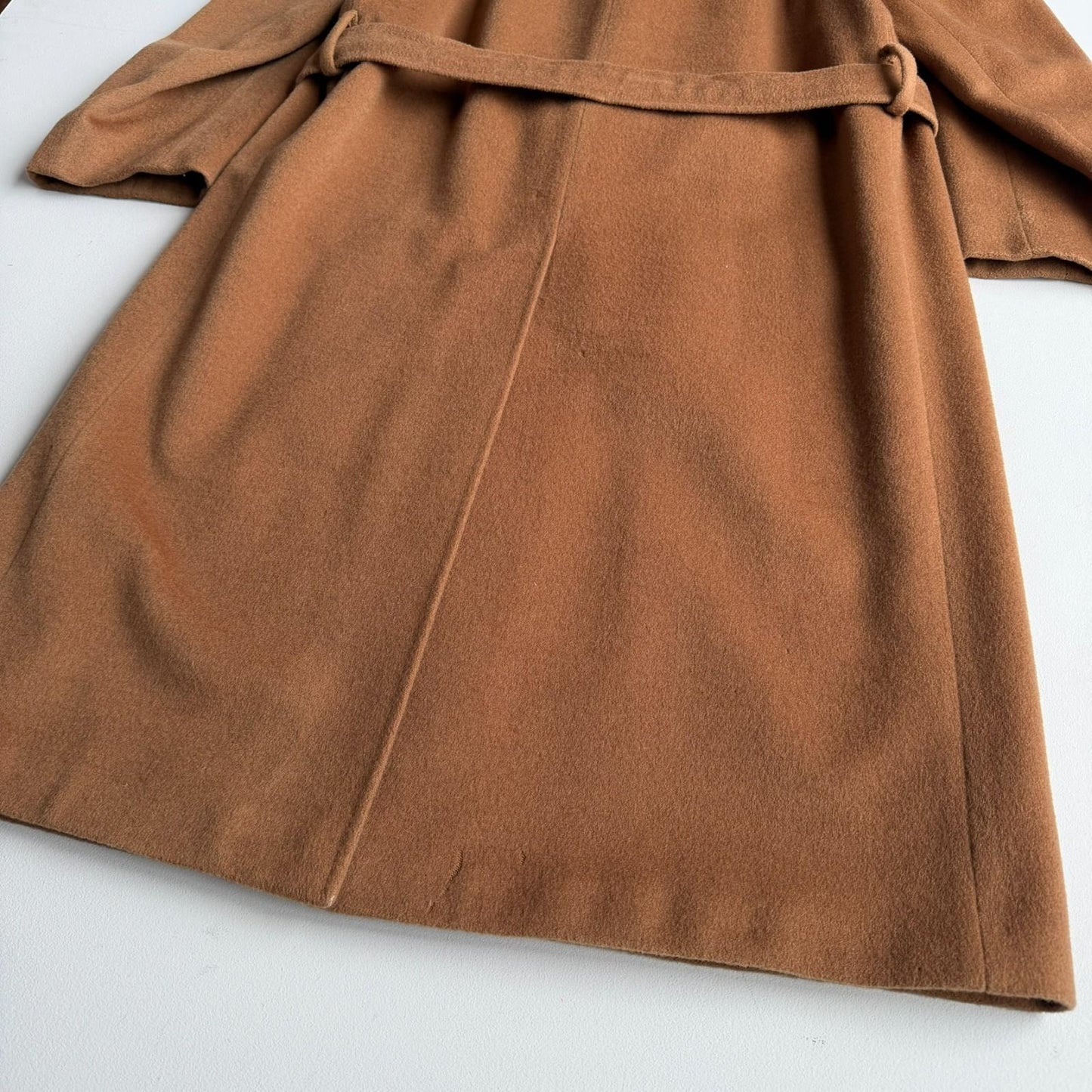 VNTG Canali (48 / 38) Tawny Brown 100% Wool Balmacaan WITH SCARF Over Coat