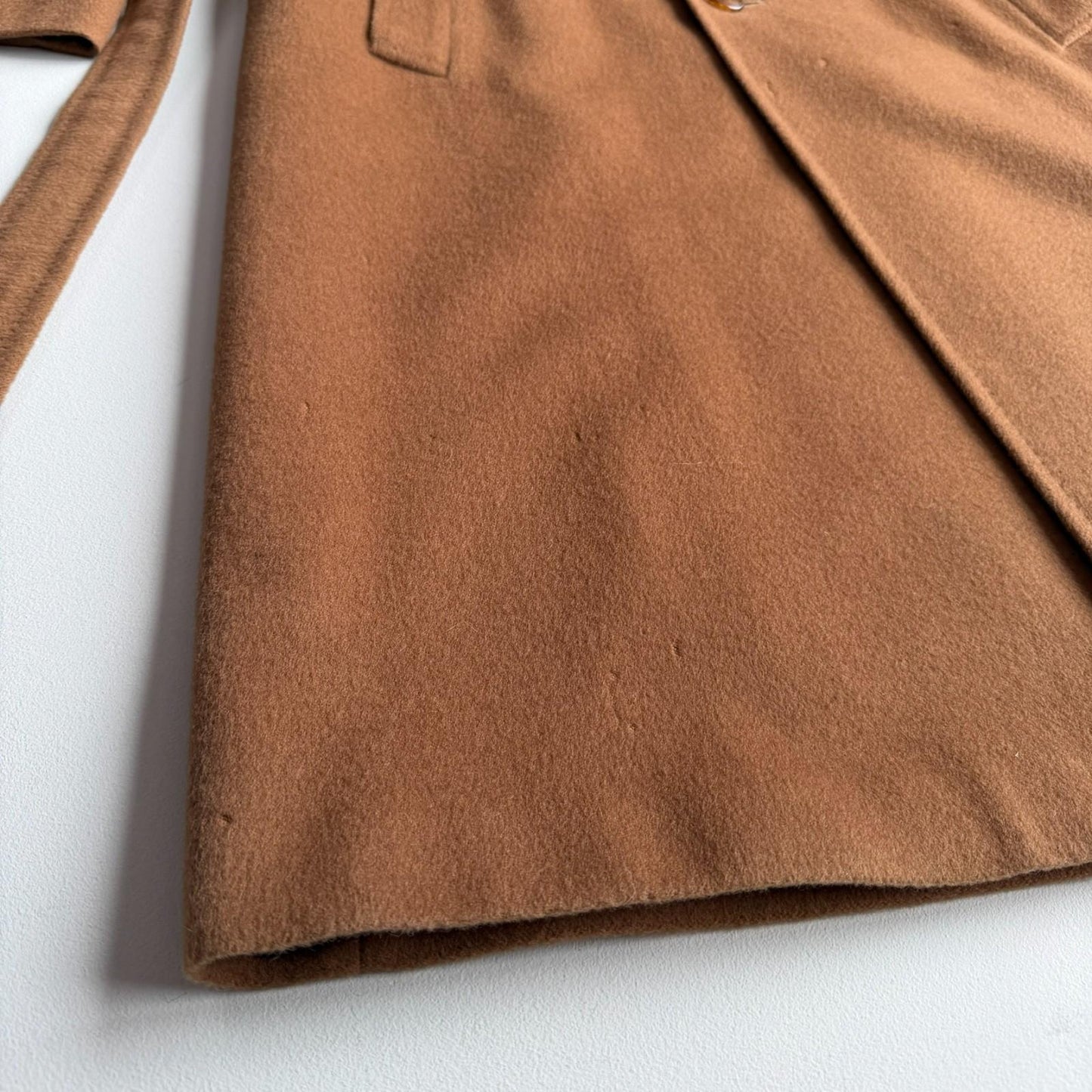 VNTG Canali (48 / 38) Tawny Brown 100% Wool Balmacaan WITH SCARF Over Coat