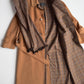 VNTG Canali (48 / 38) Tawny Brown 100% Wool Balmacaan WITH SCARF Over Coat