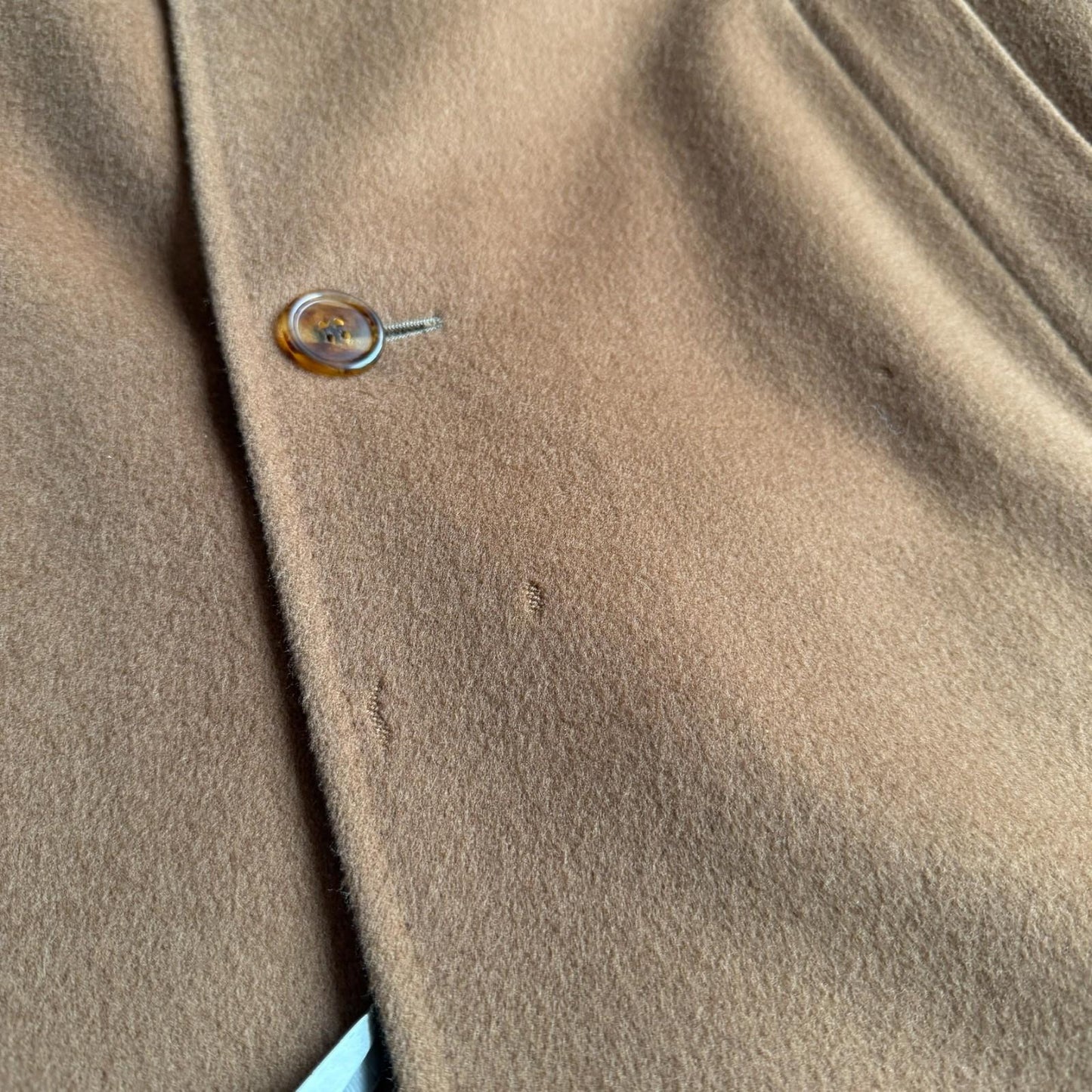 VNTG Canali (48 / 38) Tawny Brown 100% Wool Balmacaan WITH SCARF Over Coat