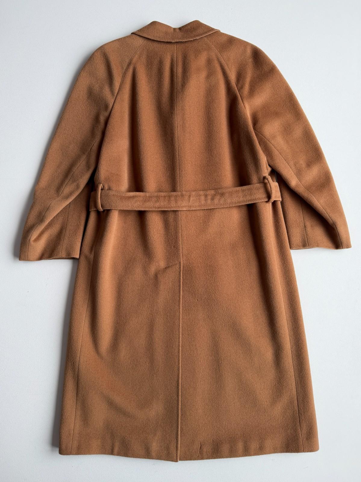 VNTG Canali (48 / 38) Tawny Brown 100% Wool Balmacaan WITH SCARF Over Coat