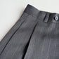 VNTG Burberry (33 x 33/32) Charcoal Pin Stripe Pleated Wool High Rise Pants