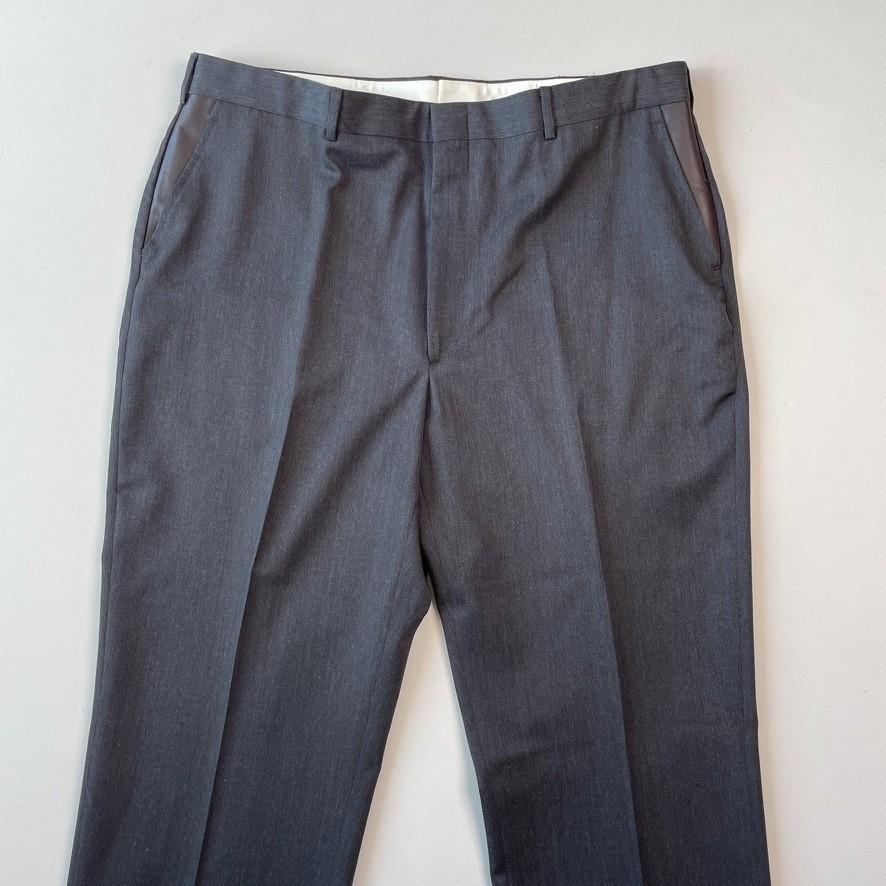 VNTG NWT Orvis (40) Gray Leather Pocket Super 100s Wool Trousers Pants