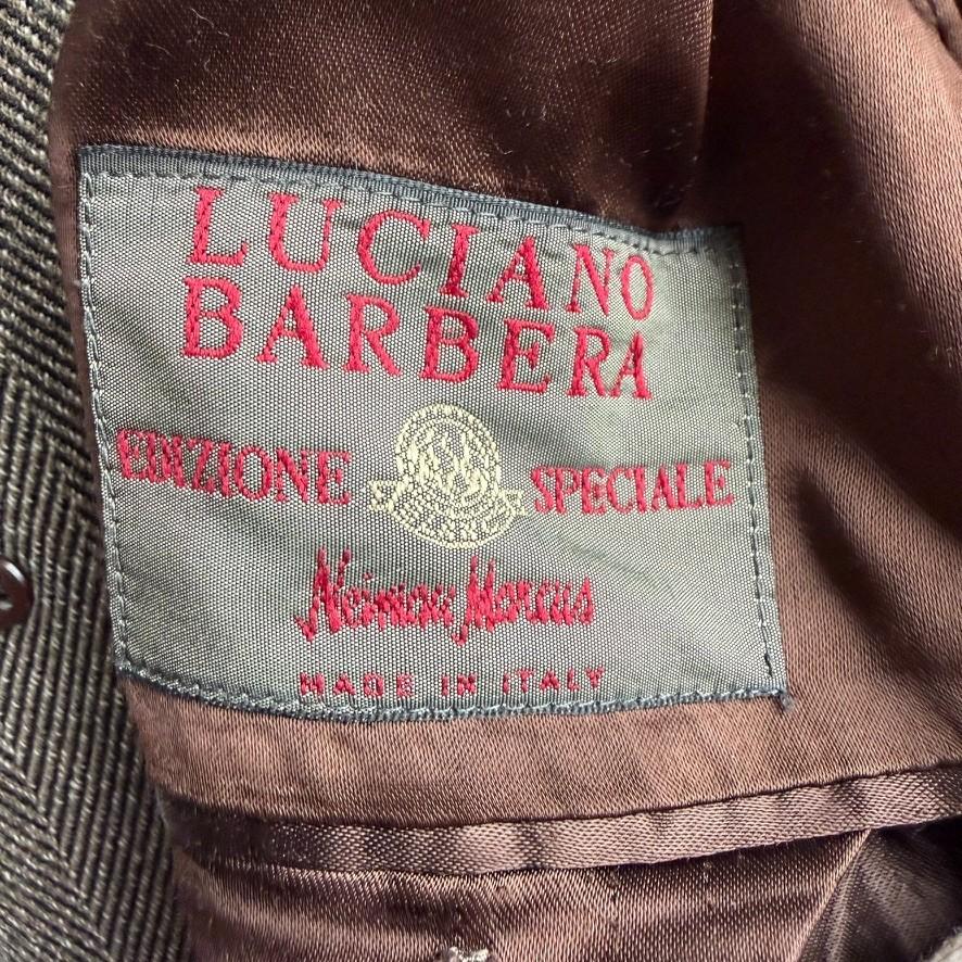 VNTG Luciano Barbera (50 /52) 100% Wool Wide-Wale Herringbone Tweed Top Coat