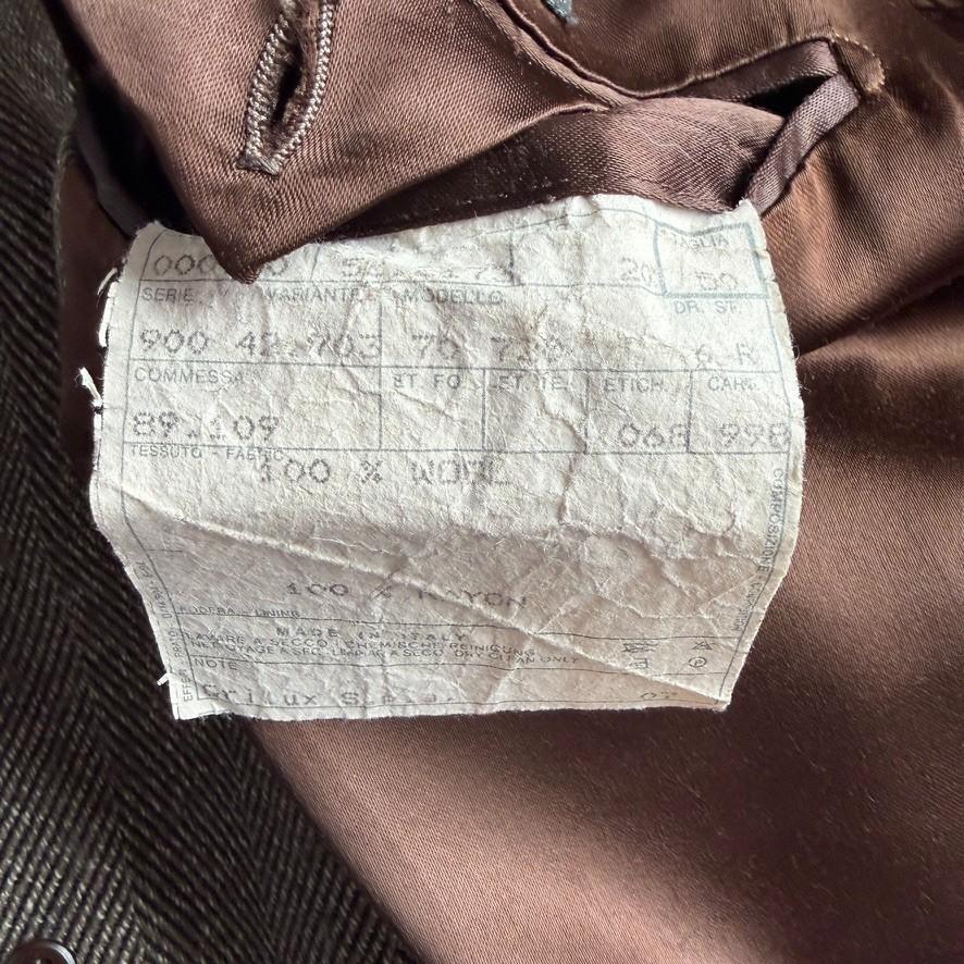VNTG Luciano Barbera (50 /52) 100% Wool Wide-Wale Herringbone Tweed Top Coat