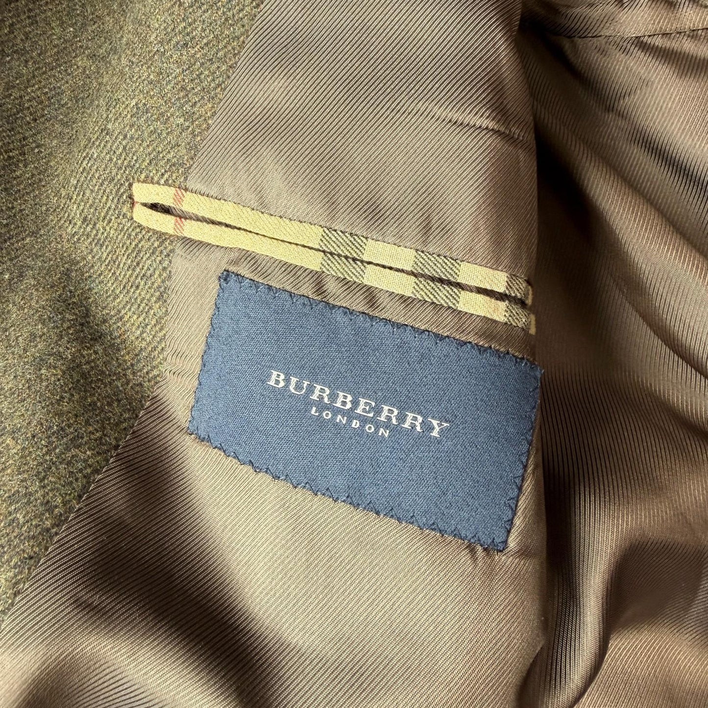 Burberry (48L) 100% Wool Olive Green Belted Balmacaan Raglan Coat