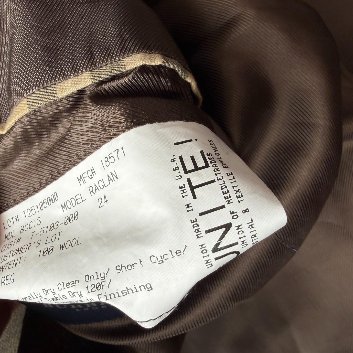 Burberry (48L) 100% Wool Olive Green Belted Balmacaan Raglan Coat