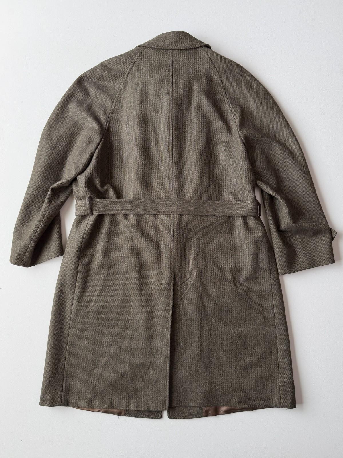 Burberry (48L) 100% Wool Olive Green Belted Balmacaan Raglan Coat