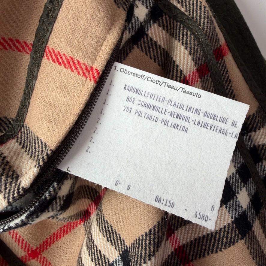 VNTG Burberry (44L / 46L) Loden MADE IN AUSTRIA Wool/Alpaca Nova Check Coat