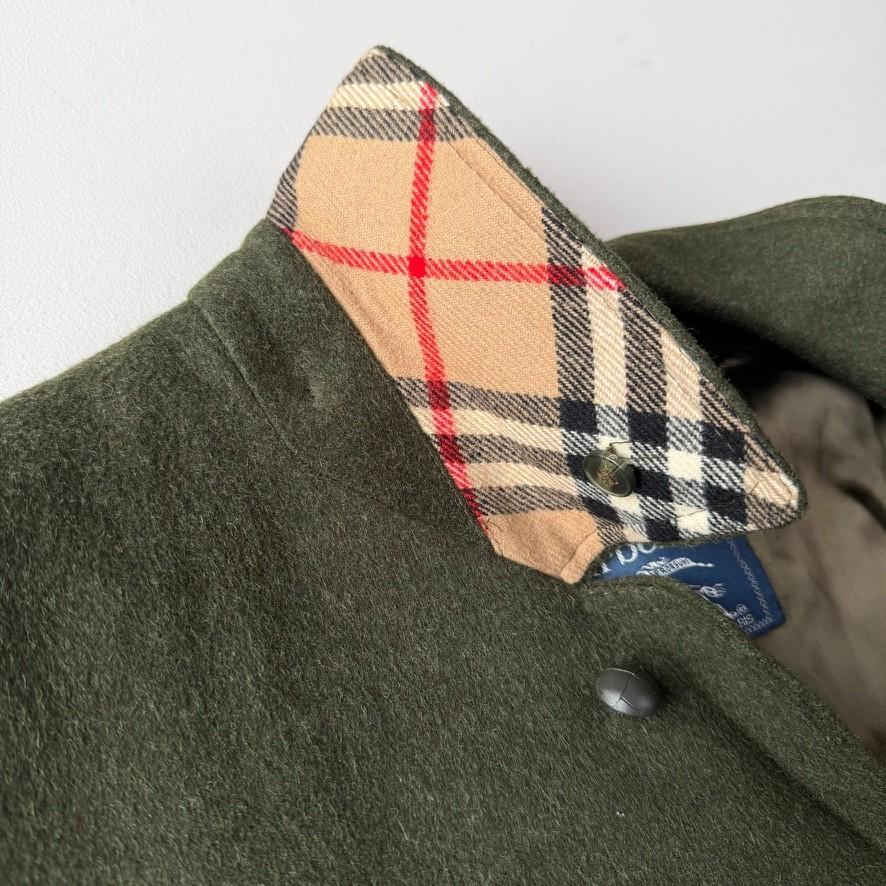 VNTG Burberry (44L / 46L) Loden MADE IN AUSTRIA Wool/Alpaca Nova Check Coat