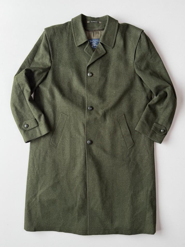 VNTG Burberry (44L / 46L) Loden MADE IN AUSTRIA Wool/Alpaca Nova Check Coat