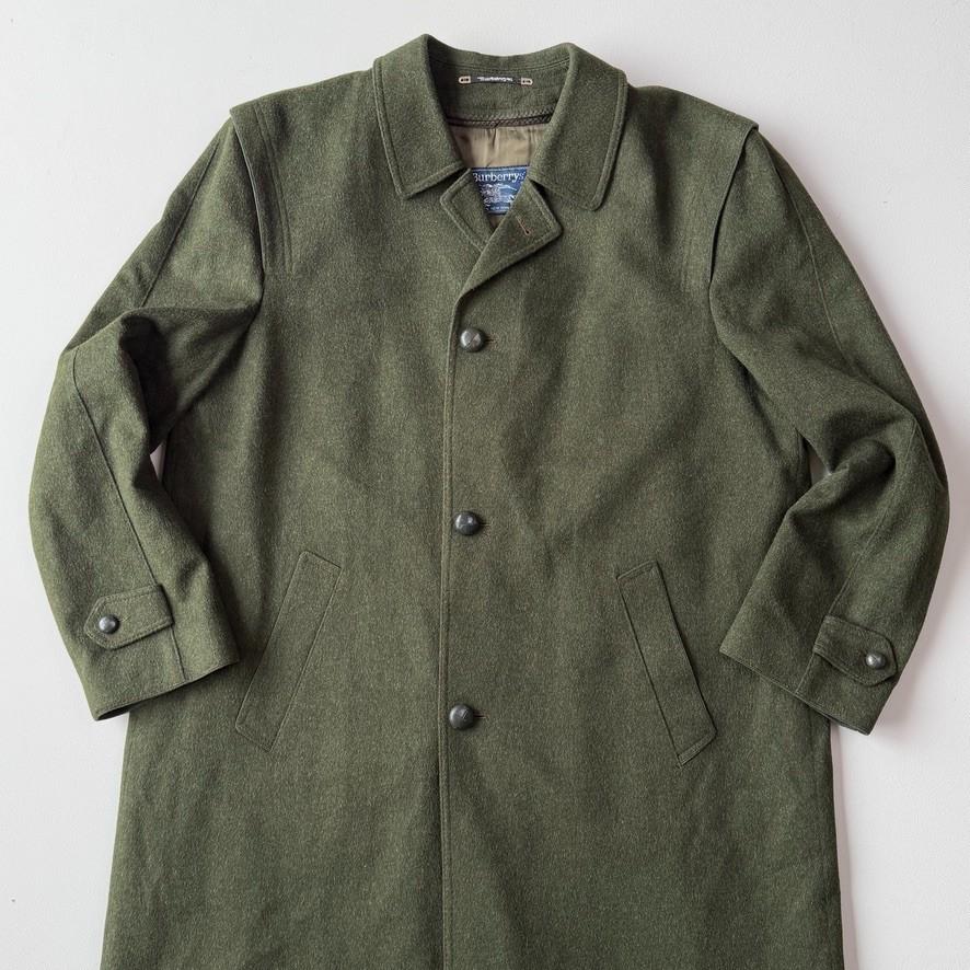 VNTG Burberry (44L / 46L) Loden MADE IN AUSTRIA Wool/Alpaca Nova Check Coat