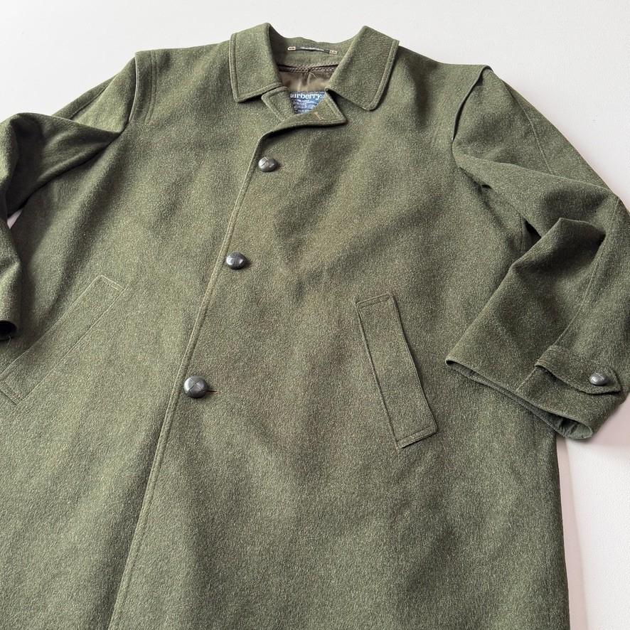 VNTG Burberry (44L / 46L) Loden MADE IN AUSTRIA Wool/Alpaca Nova Check Coat